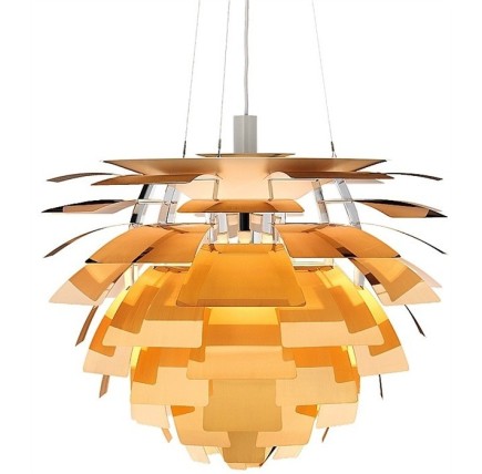 Lámpara ARTIC, aluminio, dorada, 60 cms. de diámetro