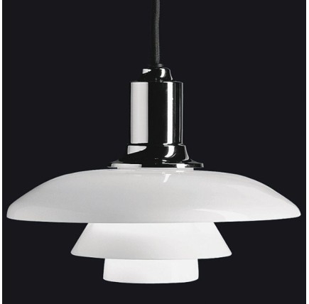 Lámpara POMPIDOU, colgante, tulipa blanca