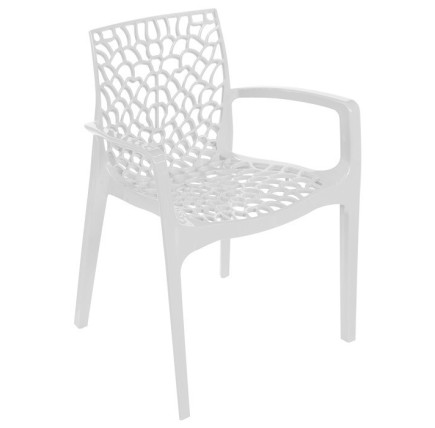 Sillón CAPRICHO, polipropileno blanco*