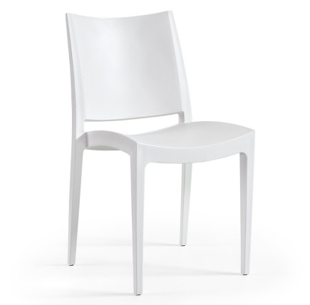 Silla BEYBE, apilable,  polipropileno blanco*