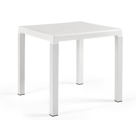 Mesa DITA, polipropileno blanco, 80 x 80 cms