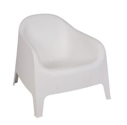 Sillón SUNNY BIG, apilable,  polipropileno blanco