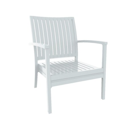 Sillón CHOPIN LOW, apilable,  polipropileno blanco