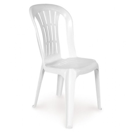 Silla CANARIAS, monoblock, apilable, blanco