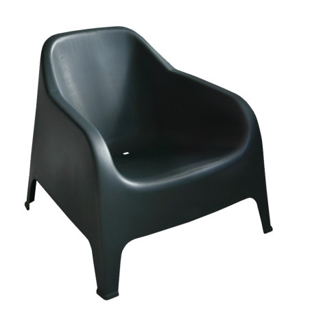 Sillón SUNNY BIG, apilable,  polipropileno negro
