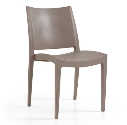 Silla BEYBE, apilable,  polipropileno tórtora