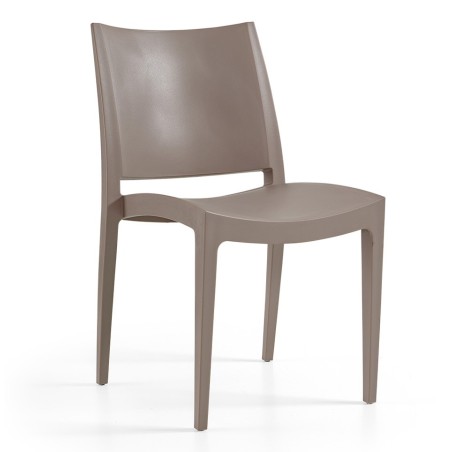 Silla BEYBE, apilable,  polipropileno tórtora