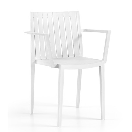 Sillón CHOPIN, apilable,  polipropileno blanco*