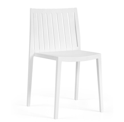 Silla CHOPIN, apilable,  polipropileno blanco