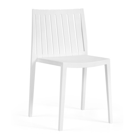 Silla CHOPIN, apilable,  polipropileno blanco