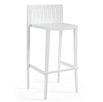 Taburete CHOPIN 99, apilable, polipropileno blanco