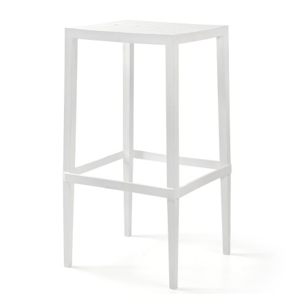 Mesa CHOPIN-103, apilable, polipropileno blanco, 50 x 50 x 103 cms