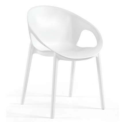 Silla COSMOS, apilable,  polipropileno blanco