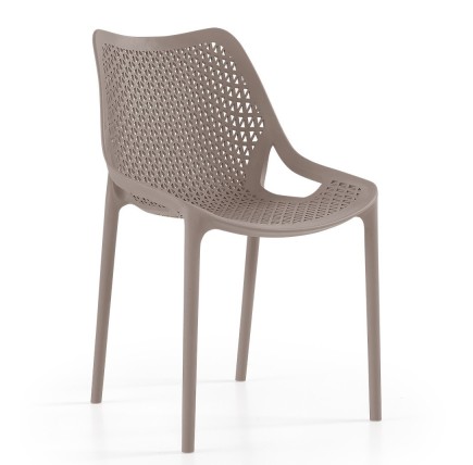 Silla BILL, apilable,  polipropileno tórtora