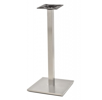 Base de mesa IPANEMA, alta, acero inoxidable, base de 45 x 45 cms, altura 110 cms