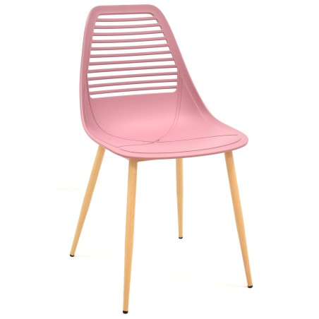 Silla UNCIBAY, metal, polipropileno rosa oscuro