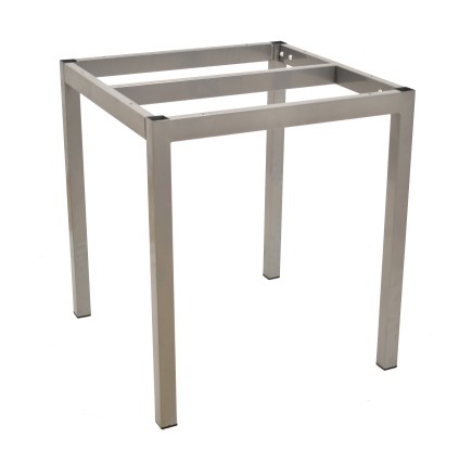 Base de mesa LIRIO, metal, gris plata, 65 x 65 cms, altura 72 cms, para tableros de 70 x 70 cms