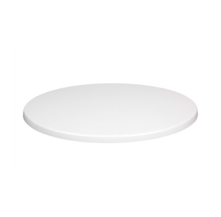 Tablero de mesa Werzalit-SM, BLANCO 01, 80 cms de diámetro*.