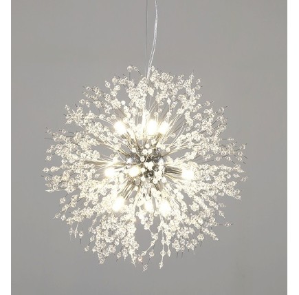 Lámpara FORNAX, colgante, metal, cristal