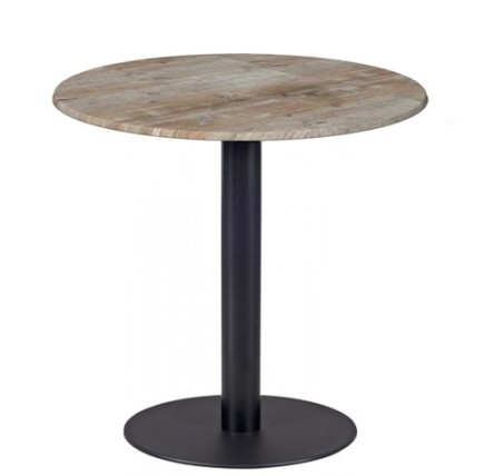 Mesa BOMBAY, negra, base de 72 cms y tapa de 60 cms. Color a elegir, Tableros de 60 cms: WERZALIT SM - FINDUS GRAU 296