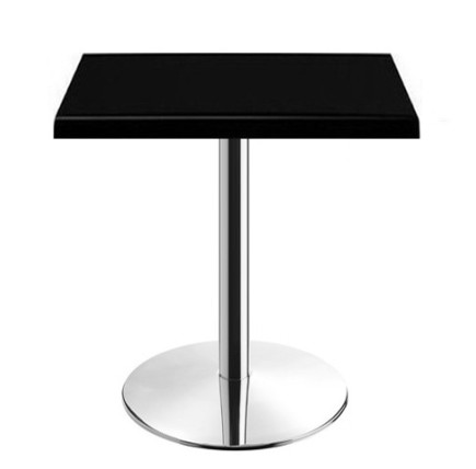 Mesa BENAMARA, acero inoxidable, base de 72 cms y tapa 70x70 cms. Color a elegir, Tableros de 70x70 cms: WER-UNIART, NEGRO 3190