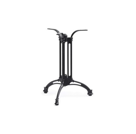 Mesa EIFFEL NEW, aluminio, 3 pies, negra, base de 70 cms y tapa 70 cms. Color a elegir, Tableros de 70 cms: TOPALIT - FILO 132