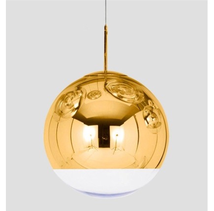 Lámpara KARIM, colgante, cristal, dorado - transparente, 40 cms de diámetro