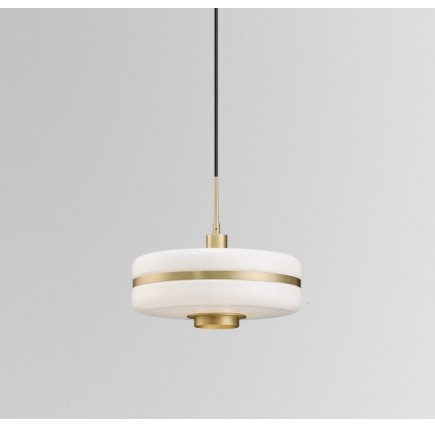 Lámpara LYRA, colgante, metal, cristal blanco