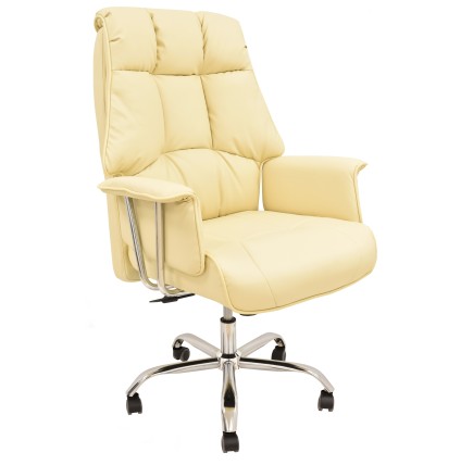 Sillón de oficina FIRENZE, alto, gas, mecanismo multifunción, similpiel beige