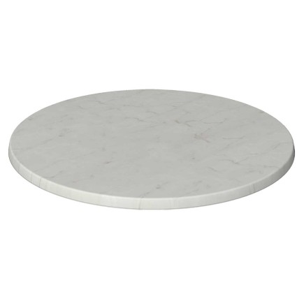 Tablero de mesa Werzalit-Sm, MARMOR BIANCO, 70 cms de diámetro*.