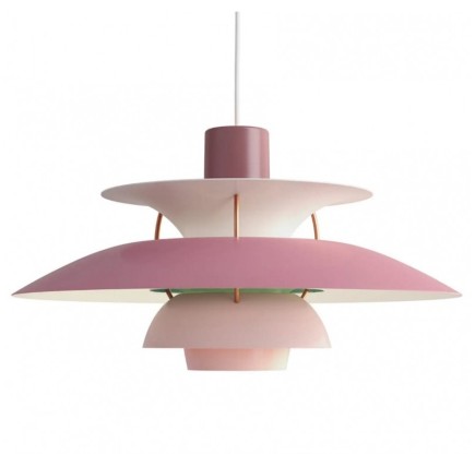 Lámpara DANISH, colgante, aluminio, rosa y verde, 40 cms de diámetro