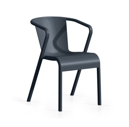 Sillón LUGO, apilable,  polipropileno antracita*