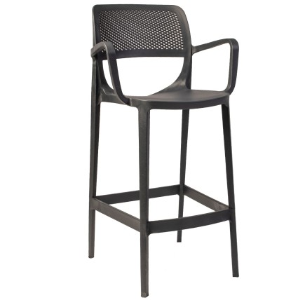 Taburete VERDI, polipropileno antracita