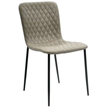 Silla PITT, metal, tapizado tejido técnico 8 marrón