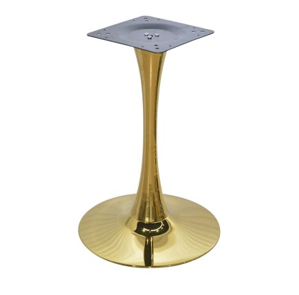 Base de mesa TULIP (TO), acabado dorado, base de 50 cms de diámetro, altura 70 cms