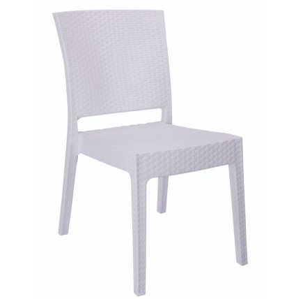 Silla LIDO, apilable, polipropileno blanco