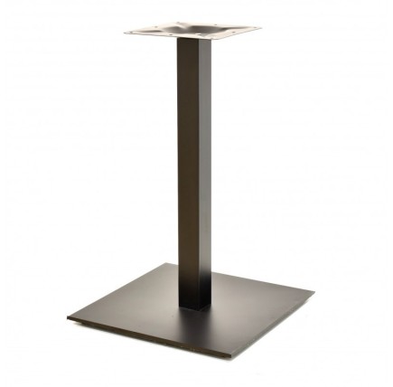 Base de mesa TROCADERO, tubo cuadrado, negra, base de acero de 8 mm. 45 x 45 cms, altura 72 cms