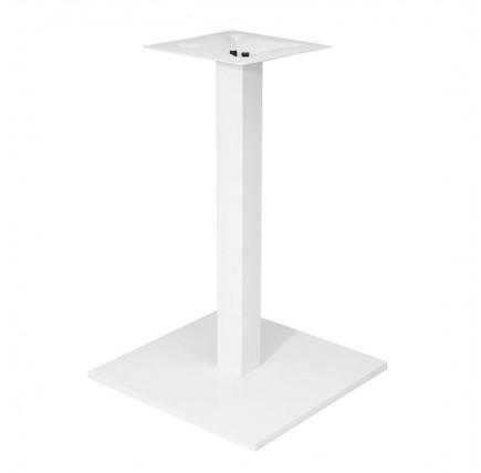 Base de mesa BEVERLY BL72, tubo cuadrado, blanca, base de 45 x 45 cms, altura 72 cms
