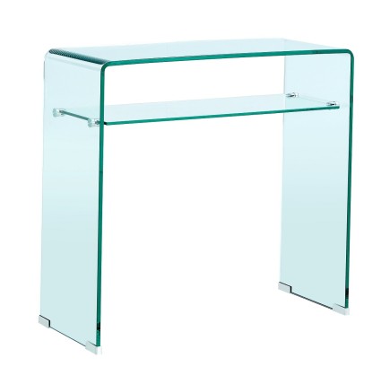 Consola CANADA (SU), cristal curvado, 80 x 33 cms