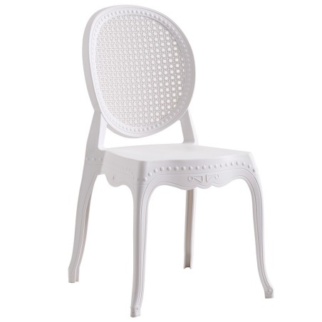Silla CIBELES, apilable, polipropileno blanco