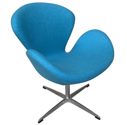 Sillón SW, tapizado en tejido cachemira turquesa 34