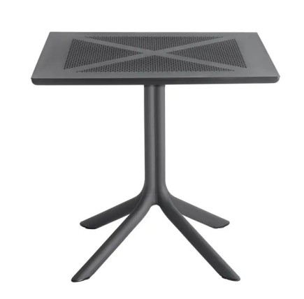 Mesa JÁVEA, polipropileno negro, 80 x 80 cms