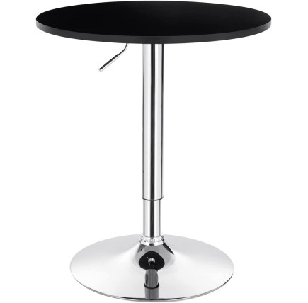 Mesa MABEL, graduable, tapa soft negra, 70 cms de diámetro