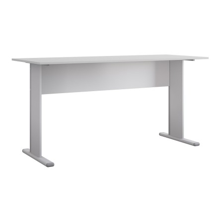Mesa de oficina WORK, metal, bilaminado color platino 120 x 60 cms