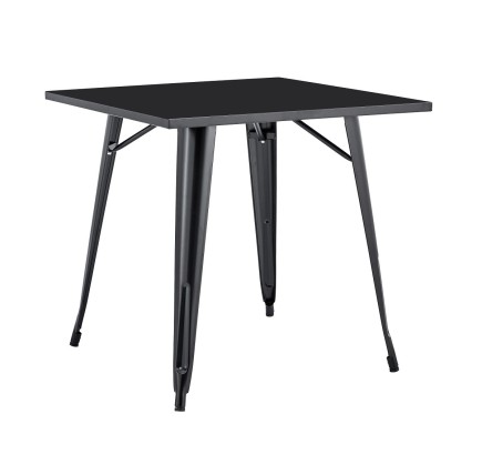 Mesa TOL EK LIMITED, acero, negra, 80x80 cms