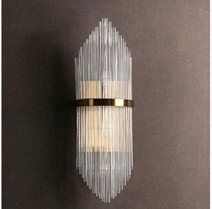 Aplique DOLHAN, metal dorado, cristal
