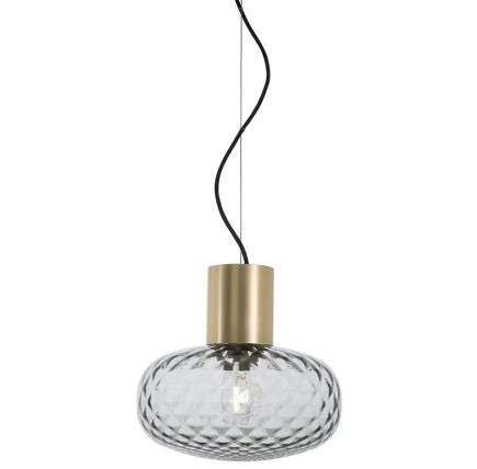 Lámpara GERA COH28, colgante, aluminio, dorada, cristal