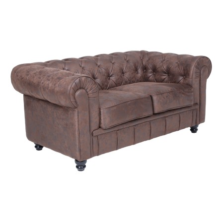 Sofá CHESTER NEW, 2 plazas, similpiel vintage