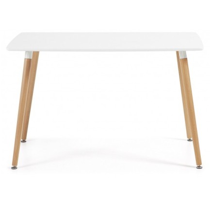 Mesa NURY, madera, tapa lacada blanca, 120 x 80 cms
