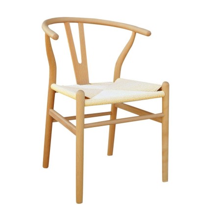 Silla WISH, madera de haya, natural, fibra trenzada